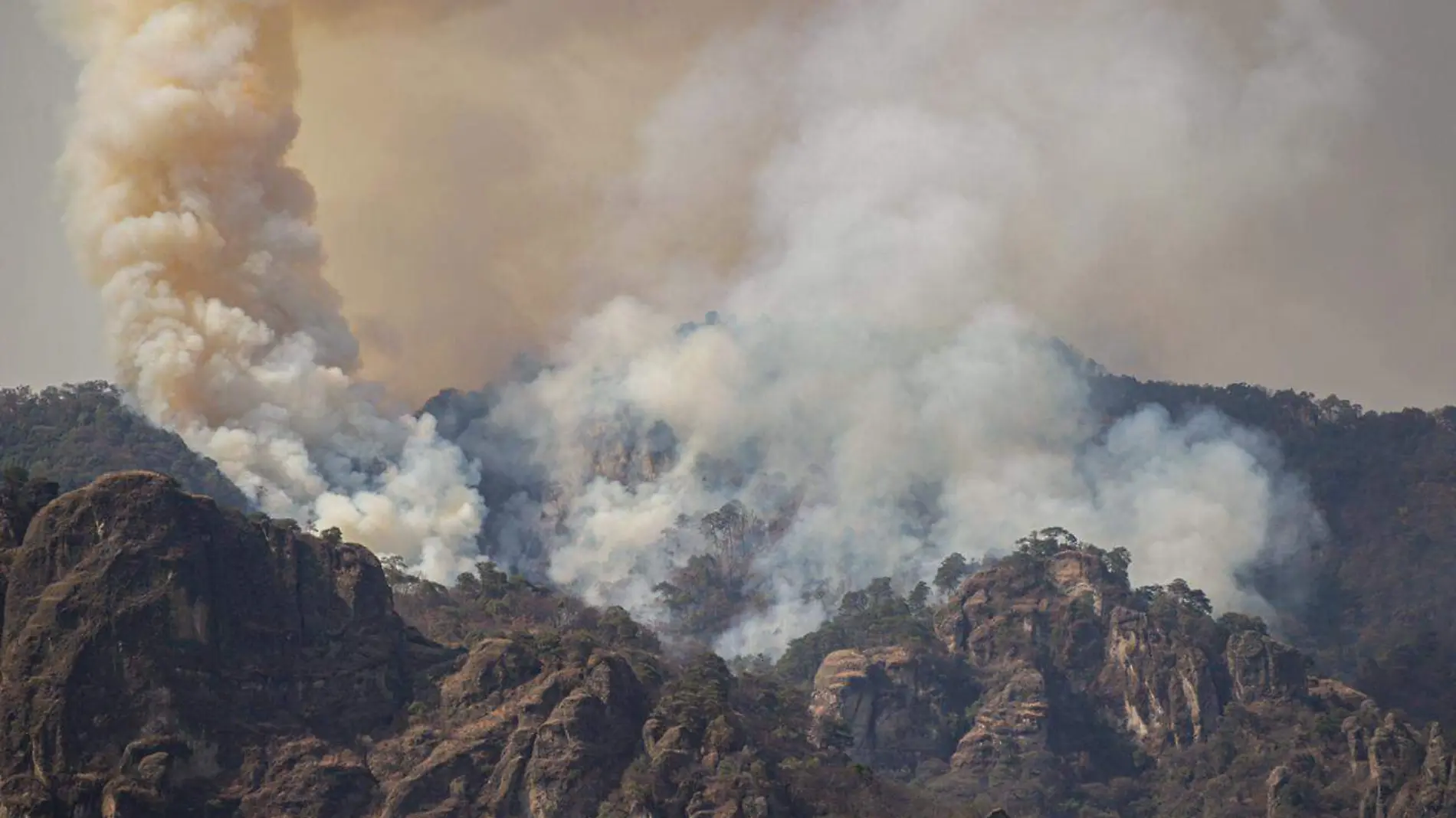 Incendio en Tepoztlán